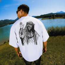 Oversized Streetwear T-Shirt King Baldwin IV Of Jerusalem New Release Unisex Shirt 100% Cotton - trắng - Xem 1