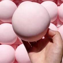 1pc Teen Japanese Strawberry Daifuku Mochi Slow Rising Squishy Toy, Pink White Pastry Squeeze Fidget Toy, Super Soft Matte Stress Relief Sensory Toy, Japanese Label Pack Pocket Decompression Gift For Teen Boys Girls - Multicolor - View 10