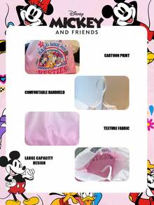 Disney 1 Túi đựng đồ họa tiết chuột Mickey được cấp phép chính thức, túi mua sắm dung tích lớn, túi tote gấp gọn dung tích lớn, túi đeo vai có dây rút, túi xách nhẹ. Được cấp phép chính thức - Có thể kiểm chứng. Dành cho nữ/bé gái/phụ nữ. Hoàn hảo cho sử dụng hàng ngày/mua sắm/đi chơi. - Nhiều màu - Xem 12