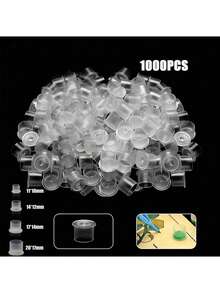 JellyfishPro Disposable Tattoo Ink Cups With Base (100/500/1000 Pieces), Tattoo Supplies, Tattoo Kits - Clear - View 2
