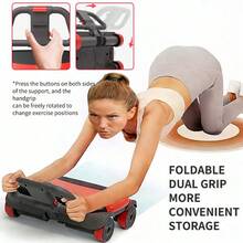 四轮自动回弹腹部滚轮，腹部肌肉塑形器，家用健身器材 - 彩色 - 查看 5