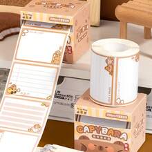 1 Set Upgraded Retractable Cute Sticky Notes, Reusable Memo Pads For Students, Office & Study - Multicolor - View 1