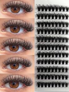 [HACHIMEE] False Eyelashes, 99pcs, 8-16mm, DIY Personalized Eyelash Extensions, Super Fluffy False Eyelash, Natural Eyelash, Cat Eye Eyelash, Suitable For Daily Makeup And Festival Makeup - Black - View 6