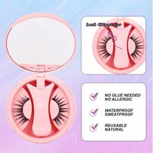 1对磁性假睫毛套装，含专业镊子，可重复使用，无需胶水，漫画风格，自然纤长蓬松，柔软轻盈，轻薄眼妆工具，3-14毫米 - 尖尾漫畫款 - 查看 4