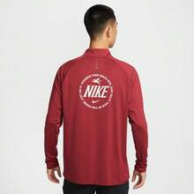 Nike Men's AS M NK DF STRIDE CNY HZ TOP G POLO Knit Collared Long Sleeve Shirt TIQ3818-613 - Red - View 3