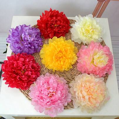 Accesorii de păr cu flori artificiale de bujor lucrate manual, decor DIY pentru nuntă, mireasă, recuzită de dans