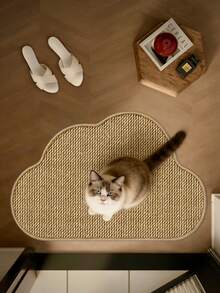 1 Pc Polyester Doormat, Machine Washable, Pineapple Design, Pet-Friendly, Scratcher For Cats, Textured Surface For Grip, Suitable For Entryway, Patio, Modern Decor, Shoe Mat, Welcome Mat, Outdoor Rug, Small Carpet, Dirt-Resistant, Vacuum Cleanable - Multicolor - View 8
