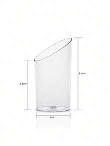 10pcs Party Tableware Plastic Round Mouth Slanted Mouth Round Cup Creative Cup Mousse Cup Dessert Cup Plastic Cup Cake Cup Family Gathering Tableware - Multicolor - View 5