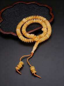 1pc Imitation Agate Beeswax Prayer Beads Handmade Bead Bracelet Worship Jewelry - Beaded a - View 4