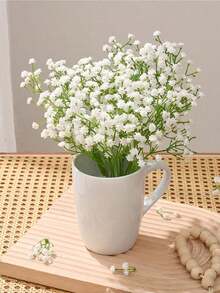 20支/包仿真满天星花，散装仿真满天星，触感逼真的长茎满天星，逼真的白色满天星，适用于花束、花瓶、婚礼装饰、派对、家居装饰、餐桌摆饰、情人节、复活节、母亲节。 - 彩色 - 查看 6