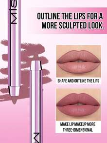 MISSLYN 1pc Perfect Line Lip Liner, Long-Wear High Pigment Lip Makeup, Retractable & Sharpenable Gel Lip Pencil, Smooth Application Natural Finish Smudge-Proof Lip Contour For Daily Wear, Party & Y2K Looks, Gift For Birthday & Holidays, Vegan & Cruelty-Free - #135 - View 4