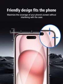 2pcs Screen Protector Compatible With IPhone 17/17 Pro/17 Pro Max/17 Air 16 15 14 Plus 13 12 Mini 11 Pro Max X, XR, XS Max, 9H Hardness Tempered Glass, Anti-Scratch - Clear - View 7