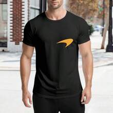 Sudadera de impresión de doble cara del piloto de carreras  para hombres y mujeres, tallas grandes, camisetas de algodón de manga corta, camiseta de hip hop - Negro - Ver 3