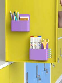 1个磁性马克笔架和铅笔收纳盒,可擦写马克笔,适用于白板、冰箱、教室、办公室 - 兼容磁性板、储物柜、冰箱。磁性干擦马克笔架笔盒,大容量隔层,磁吸式设计,可收纳马克笔、钢笔、铅笔,适用于冰箱、白板、储物柜等,返校季必备。 - 彩色 - 查看 9