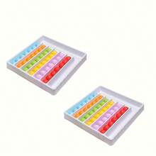 一套（30个球+分隔板）家庭互动桌面游戏，派对礼物，适合返校、万圣节、生日派对、圣诞节等场合 - 互动游戏盒，团体活动，趣味设计，引人入胜的游戏玩法，坚固包装，高品质组件 - 大號-彩球歸位 - 查看 7