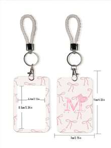 1个ABS休闲风字母M图案时尚钥匙扣吊坠，包包挂饰，学生巴士挂件 - 彩色 - 查看 7