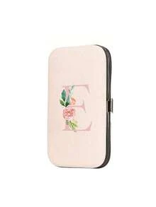 7件套A-Z字母印花旅行美甲工具套装，包含粉色花朵和字母图案，大容量指甲护理收纳盒，不锈钢工具，超锋利防溅指甲钳套装，经典设计指甲钳盒。适用于手机美容、旅行、外出、居家学习、聚会等场合。 - 彩色 - 查看 21