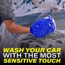 Soft Microfiber Car Cleaning Gloves - Won't Scratch, Plush Chenille Car Wash Gloves, Auto Detailing Cleaning Tool, Towel Gloves - A - View 9