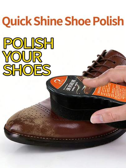 皮革鞋油套装 - 透明鞋蜡，专为各种合成革鞋设计，完美恢复颜色并增强光泽。