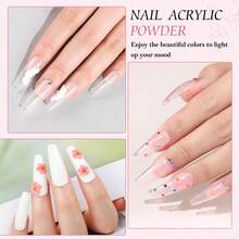 PEACECOLOR Acrylic Nail Kit With UV LED Lamp 24 Colors Glitter Acrylic Powder Set 60ML Acrylic Liquid With Base Top Coat Acrylic Nail Complete Starter Kit Nail Extension Gift For Women - 02多色 - 查看 7