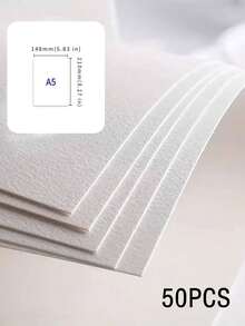 20/50pcs A4 Watercolor Paper, Cotton Textured Blank White Painting Paper, Suitable For DIY Crafts, Student & Artist Drawing, Ideal For School & Office, Can Be Used For Sketching, Watercolor Painting, High Quality Paper, Back To School Essential