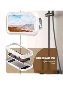 360° Adjustable Waterproof Shower Phone Holder - Extendable Wall Mounted Phone Stand Accessory Fits 4-7 Inch Smartphones, Bathroom Accessories Bathroom - Multicolor - View 5