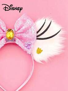 1pc Disney Daisy Duck Ear Headband, Mickey Mouse Ears Hair Hoop For Party, Holiday, Christmas Gift - Multicolor - View 4