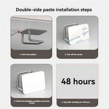 4 piezas Estante para esponjas de lavavajillas, Cubierta de fregadero de cocina, Estante para esponjas de acero inoxidable sin perforación, Ganchos de almacenamiento, Estantes de cocina con ganchos - Multicolor - Ver 6