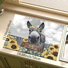 1件装花卉图案吸水沥水垫，厨房装饰咖啡机垫，手工咖啡壶沥水垫，厨房地垫，餐桌垫，厨房台面碗碟沥水垫，早餐垫，防滑耐热沥水垫，硅藻土沥水垫，遮盖污渍，超强吸水厨房垫，易清洁碗碟架垫，适用于厨房、餐桌、咖啡馆、酒吧、节日、派对、家居装饰、节日礼物 - 彩色 - 查看 15