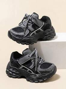 儿童时尚运动鞋，新款春秋休闲运动鞋，柔软防滑透气网眼厚底运动鞋，男童/女童跑步鞋