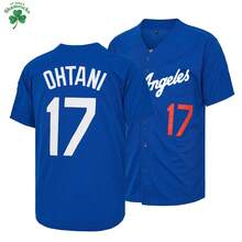 Shohei #17 Blue Los Angeles Baseball Jersey,Embroidered Baseball Apparel,Fan Gift For Game Day,Unisex - 藍色 - 查看 1