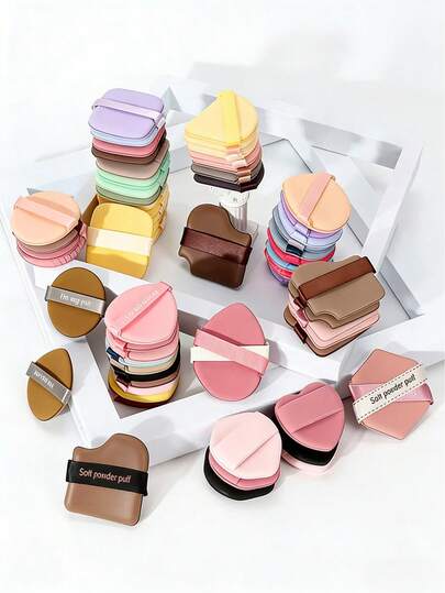 6/15/35pcs Super Soft Makeup Sponge Puff, Dry & Wet Dual-Use Makeup Sponge, Hydrophilic Polyurethane Sponge, Latex-Free Blended Sponge And Makeup Puff, Suitable For Liquid Foundation, Powder, Concealer. Suitable For All Skin Types. Dry Sponge, Wet Sponge, Non-Absorbing, Light Application, Fitting, Suitable For Makeup Beginners, Makeup Essentials, Suitable For Birthday, Party, Etc. Best Color Matching. Great Gift For Chinese New Year, Valentine's Day, Mother's Day.