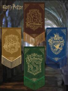 Harry Potter 1pc Vintage Tasseled Hogwarts Four Houses Garden Flag, Suitable For Outdoor Yard, Garden, Patio And Home Decor - Magic Scene Decoration, Great For Parties, Holidays And Fan Events, Flag Only, No Flagpole Included - Multicolor - View 11