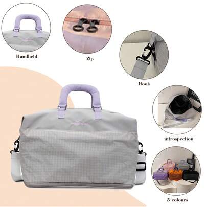 彩色尼龙旅行包，加厚提手 - 大容量，便携，适合旅行/出差，是情人节/父亲节的完美礼物