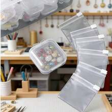 6pcs/Set - 5pcs Handmade Beaded Multi-Purpose Zipper Pouches And 1pc Box, Suitable For Organizing Daily Medications/Small Items, Holiday Gifts, Jewelry