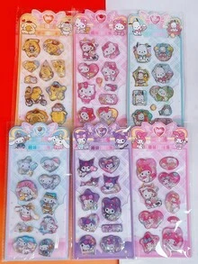 3D Cartoon Stickers - Purple Dog, Pink Melon, Yellow Pudding, Pink Kitty, Purple Bunny, Kuro Family, Shaking Water Stickers, Children's Shaking Stickers, DIY Redemption Gifts, Business Gifts, Advertising Gifts, Promotional Gifts, Welfare Gifts, Holiday Gifts - Multicolor - View 6