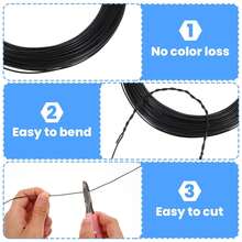 2mm X 5m Flexible Craft Metal Wire, Plated In Gold/Silver/Black, Suitable For Jewelry Making, Beading And DIY