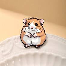 Chonk Hamster Enamel Brooch Pin Fashion Decorative Brooches Ornaments Lapel Bag Badges Jewelry Gifts - Multicolor - View 5