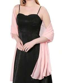 Chiffon Shawls Scarves Wraps Bridal Wedding Party Evening Dress And Special Occasion Dresses - Hồng - Xem 5