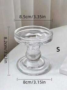 3pcs European Roman Column Glass Candle Holders Set, DIY Aromatherapy Candle Stands, Easy Photo Prop Cards, Suitable For Wedding, Valentine's Day, Birthday, Proposal And Other Occasions, Can Be Used As Decorations - Transparent - View 9