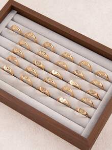 1 chiếc nhẫn kiểu cổ điển 26 chữ cái, thích hợp làm quà tặng cá nhân hóa, quà tặng bạn bè, quà tặng ngày lễ cho thanh thiếu niên. - Nhiều màu - Xem 1