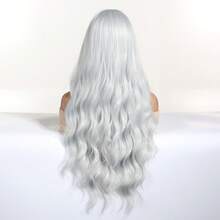 [Elegant White Curly Wig] 100% Density Elegant White Long Curly Wig For Women - Rose Net Cap, Versatile Fashion - White - View 7