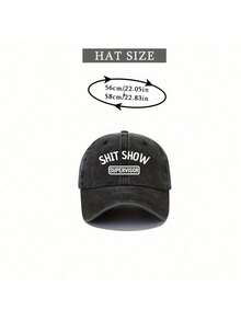 1 Unisex Y2K Style Printed Letter "Shitshow" Baseball Cap, Suitable For Outdoor Sports And Daily Commuting - Màu kaki 1 - Xem 6
