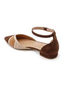 Escarpin-Derby Bicolore à Brides Croisées - Brown 9832 - View 5
