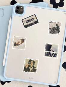 50pcs Vintage Torn Photo Stickers,Suitable For Decorating Tablet Cases, Water Cups, Tables, Waterproof Stickers - Multicolor - View 10