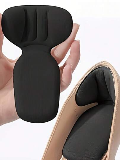 A Pair Of Memory Foam T-Shaped High-Heel Insoles, Anti-Slip Insoles, Women's High-Heel Insoles, Comfortable Half-Insoles, Foot Pads, Double-Pack, Heel Pads, Heel Pads For Oversized Shoes, Women's Insoles, Insoles, High-Heel Protectors, Heel Protectors, Prevents Heel Slippage, T-Shaped Heel Pads, Half-Insoles, T-Shaped Design, Contour Shape, Memory Foam Cushioning, Durable Heel Protectors.