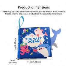 1 Set Baby Books & Toys, Animal Tail Cloth Books With Crinkle Paper, Soft Sensory Books Suitable For Infant Boys & Girls, High Contrast Black & White Tummy Time Toys, Ideal 1st Birthday Gift For Babies - Multicolor - View 4
