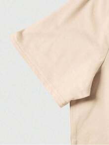 Kit Of 2 Men's Pink T-Shirts, 100% Cotton, Premium Shirt, Round Neck, Shoulder-To-Shoulder Reinforcement, New Release, Basic Premium Cotton, Casual Streetwear, Spring/Summer - Màu be - Xem 4