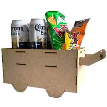 Carro Botanero Para Fiestas y Mesa De Dulces de MDF - Amarillo Mostaza - Ver 5
