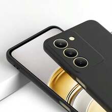 1件：Realme黑色硅胶手机壳，适用于Realme 15、Realme 14、Realme 13、Realme C75、Realme C65、Realme C61、Realme C51、OnePlus 13R、Nothing Phone 2a等手机，手机壳，手机套，防摔手机壳，黑色手机壳，简约手机壳，纯色手机壳，黑色手机壳，TPU防摔手机壳（军规级防摔） - 黑色 - 查看 3